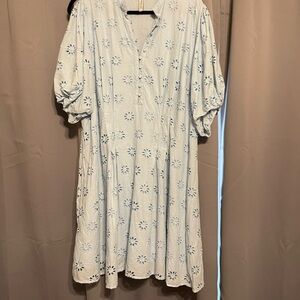Light Blue Eyelet Dress